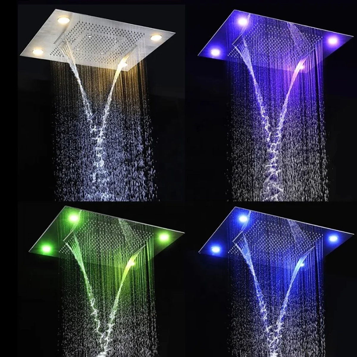 Détail ciel de pluie Kyoto : LED RGB, cascades et rideaux de pluie